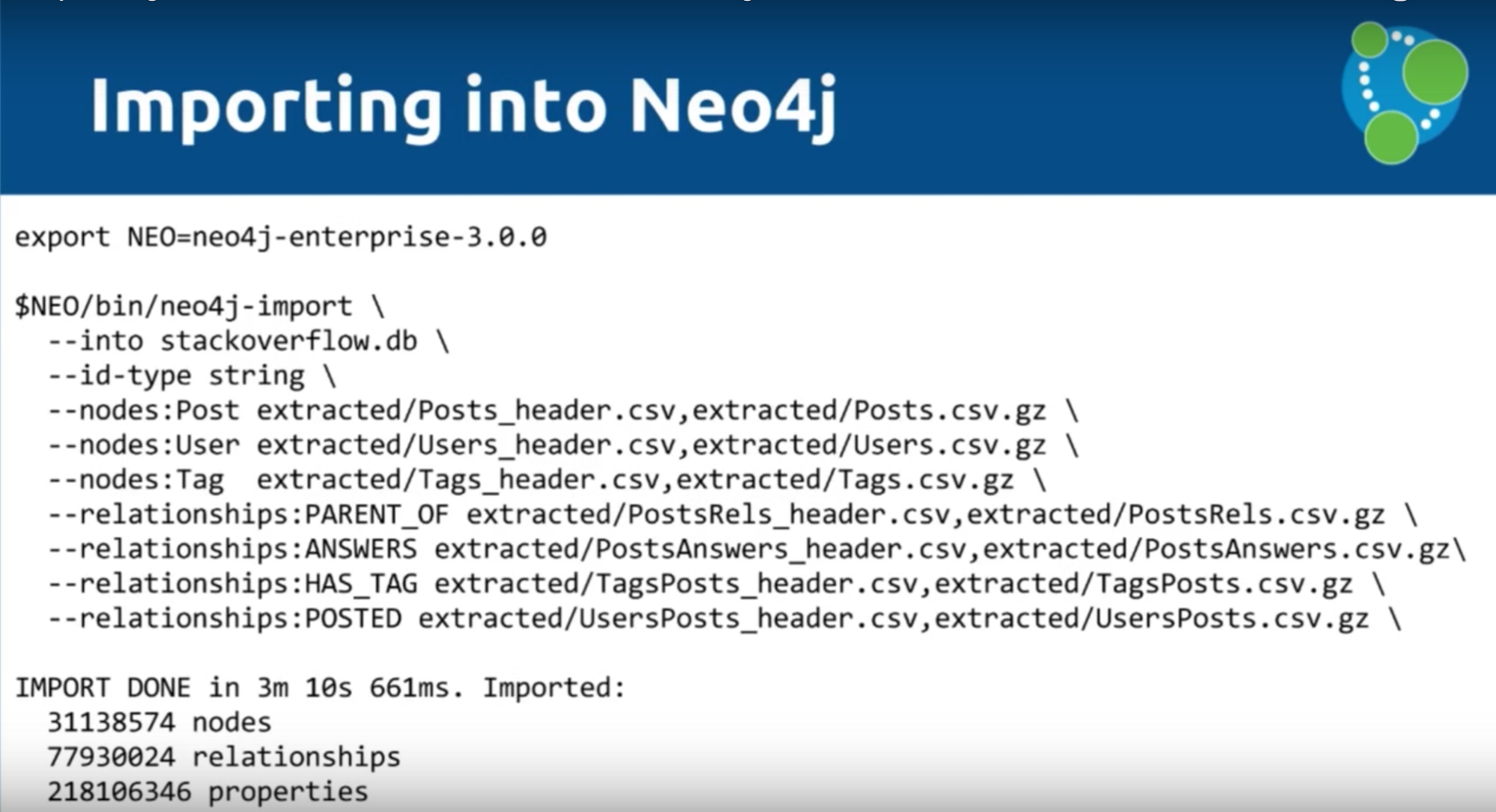 Neo4j CSV Import. Import примеры