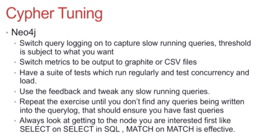 Neo4j and Cypher tuning tips