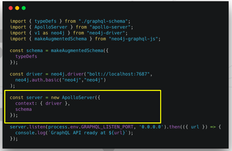new ApolloServer | Neo4j