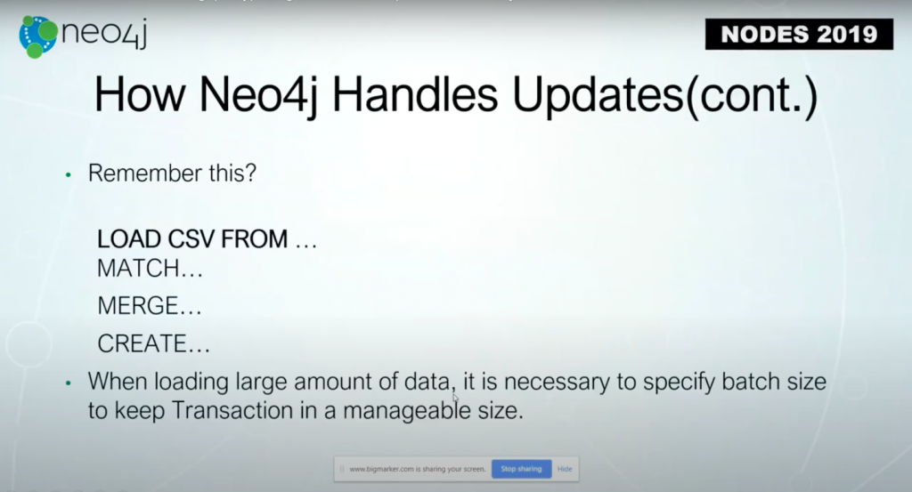 Best practices to make (very) large updates in Neo4j