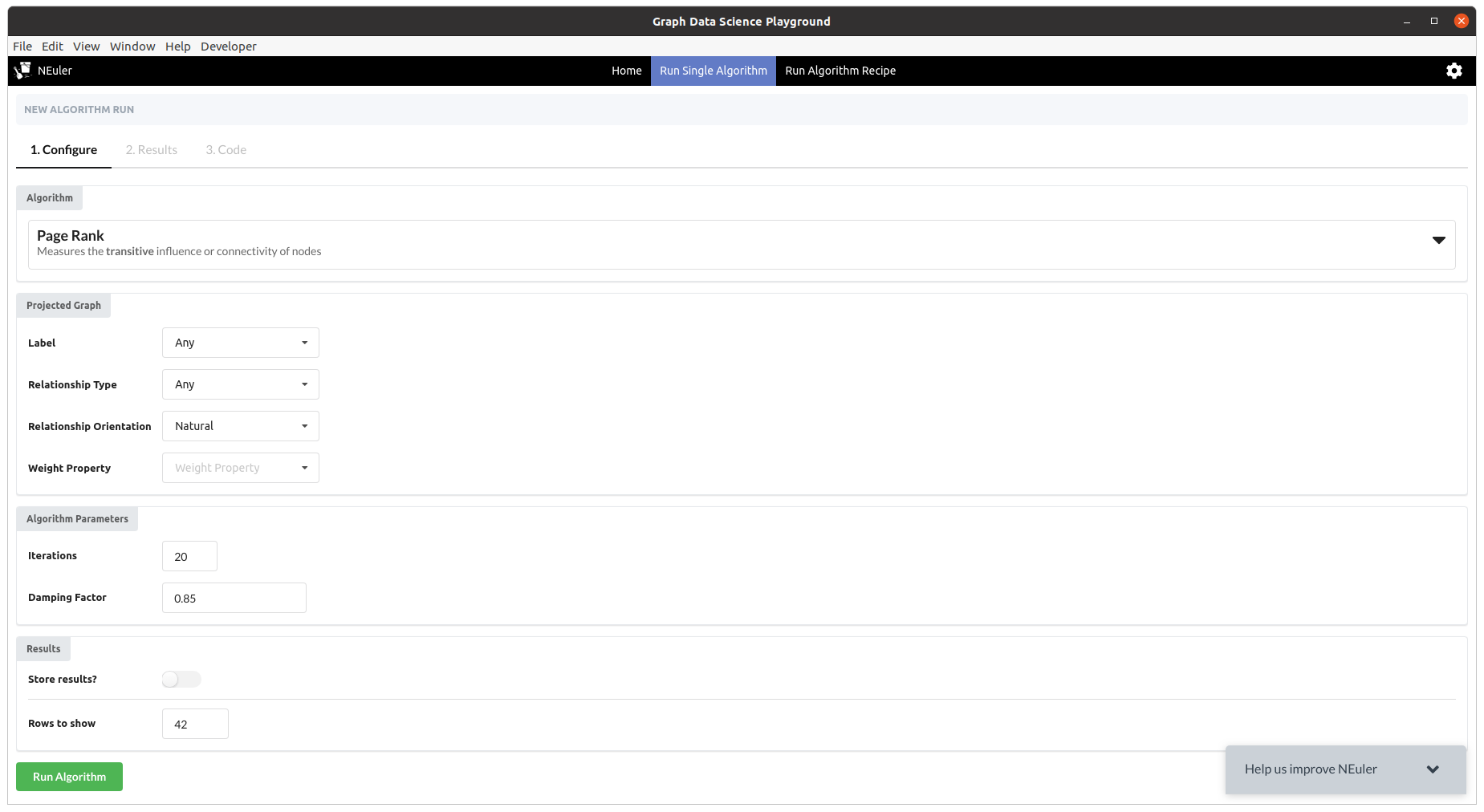 gds select pagerank