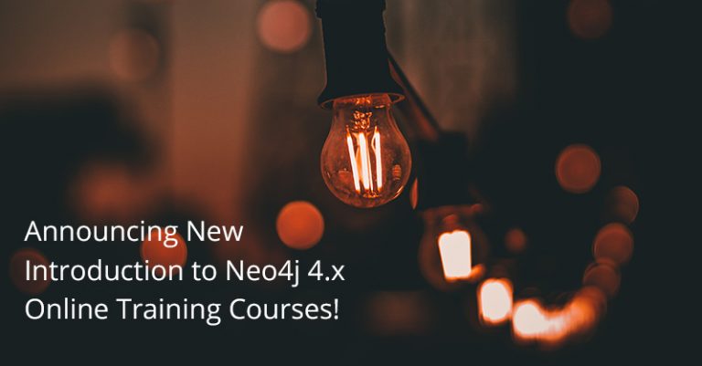 New introduction to Neo4j 4.x online training courses!