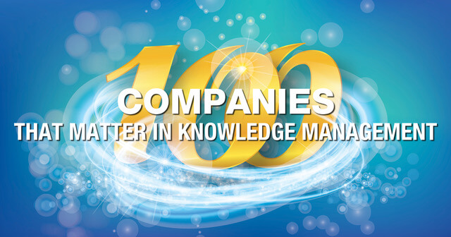 KMWorld 100 Companies That Matter in Knowledge Management