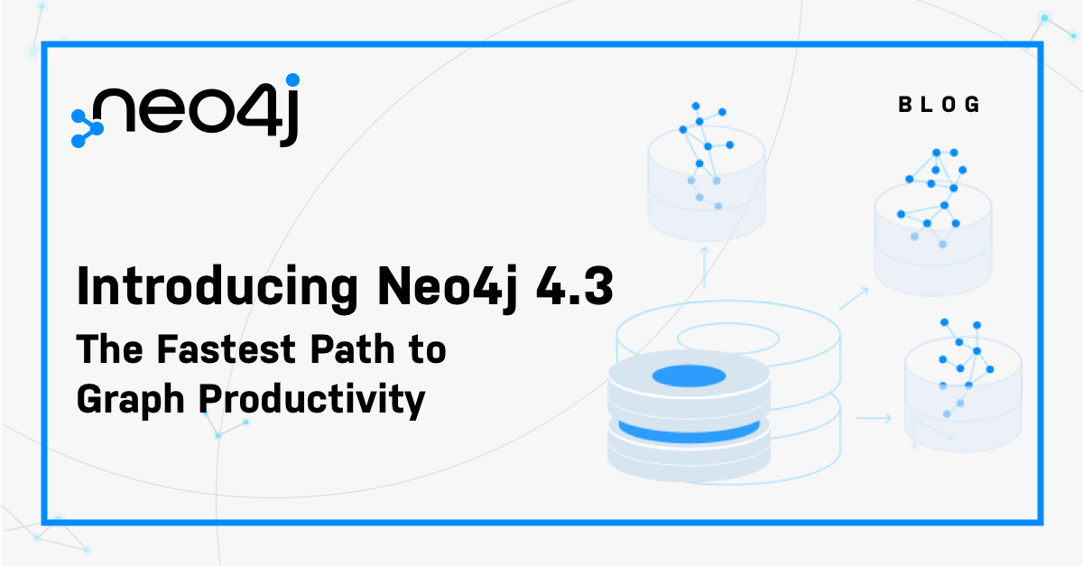 See what's new in Neo4j 4.3 including significant enhancements to performance, scalability, security, operability, and developer experience.