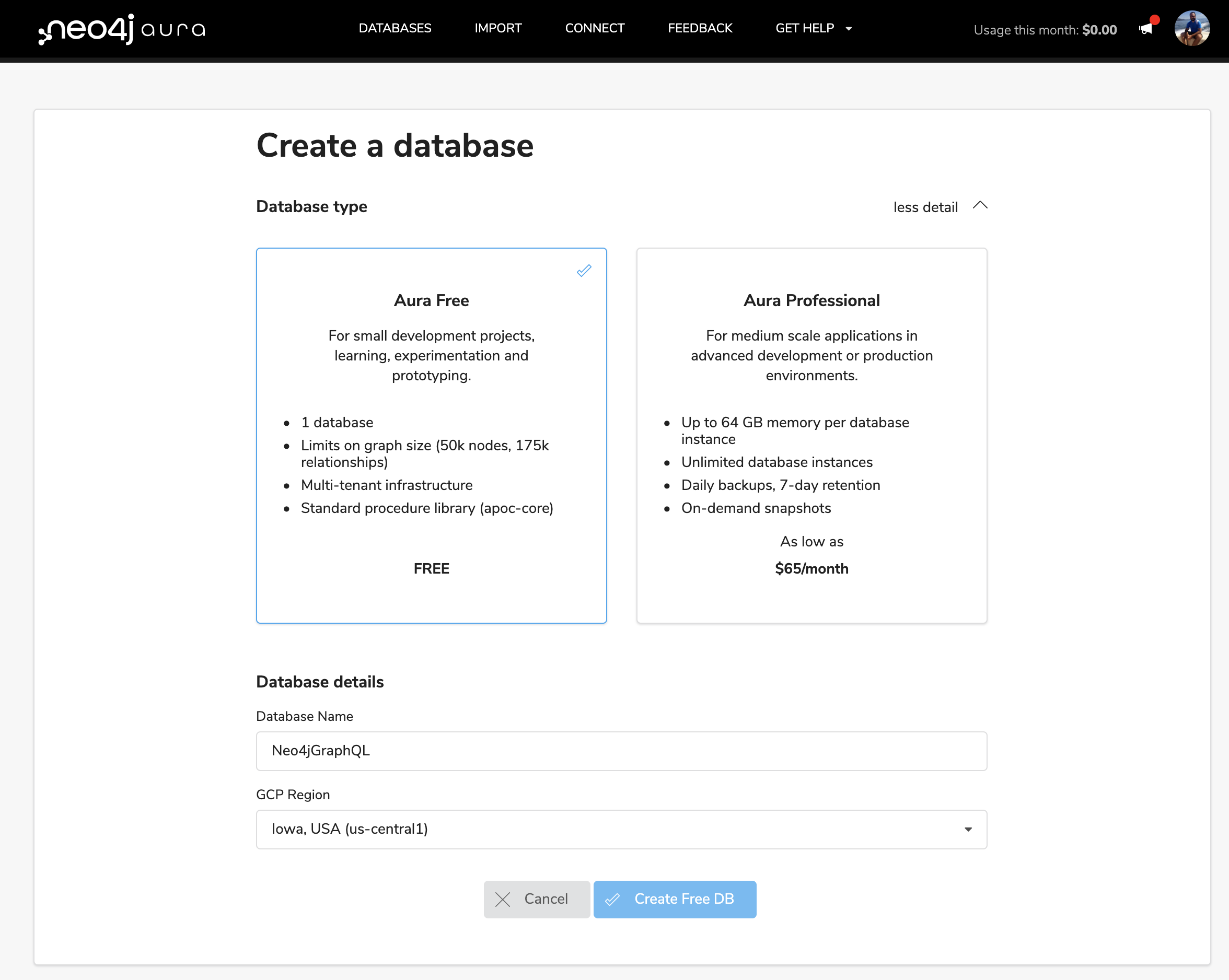 neo4j aura free