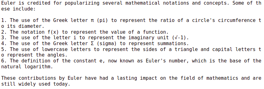 Euler's contributions to mathematics with memory module.