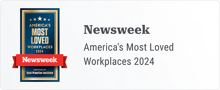 Newsweek Most Loved Workplace 2024 Award.