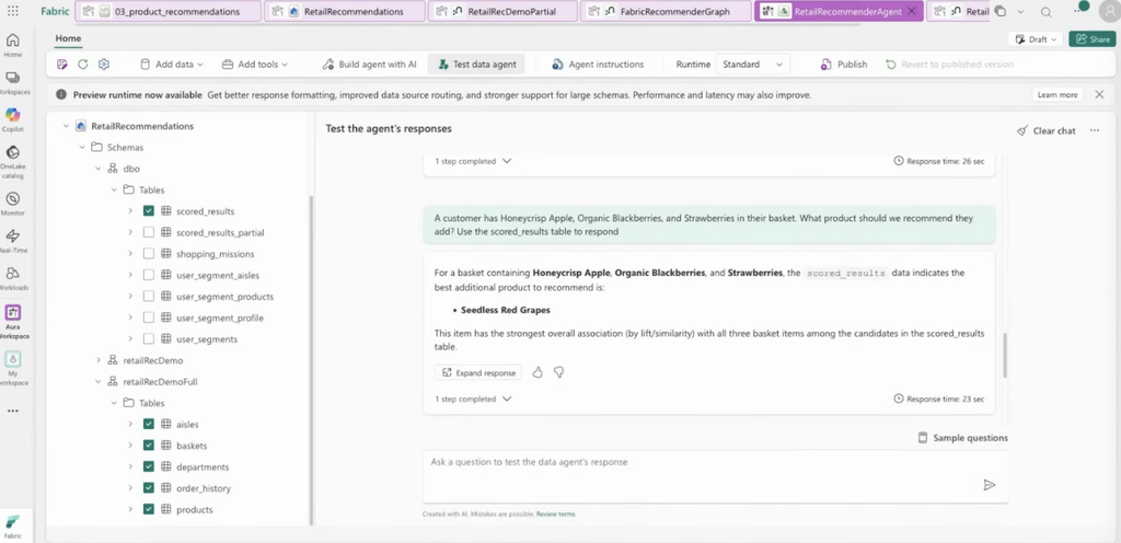 Real-time retail recommendations with graph-grounded Copilots