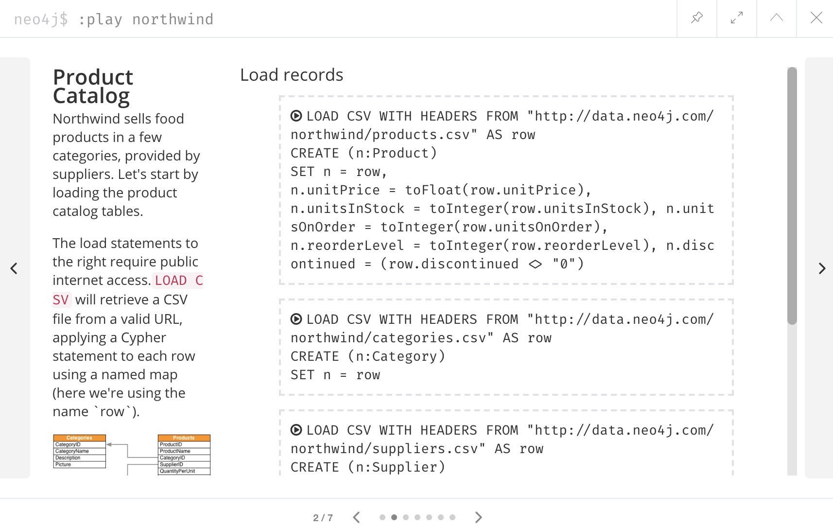 4dot0 northwind data load