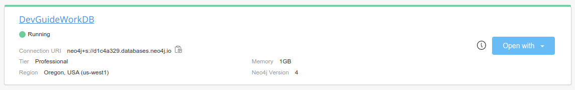 dbaas database created 4