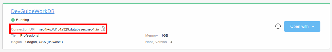 dbaas database created 4 highlight browser